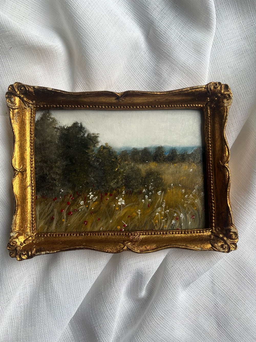 “Somewhere, I Am Still Loving You” oil painting framed